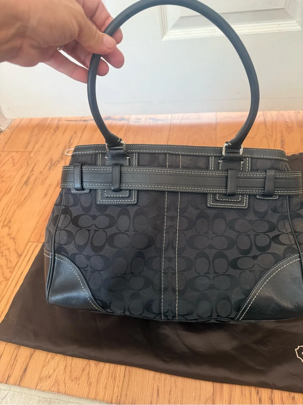Coach vintage Y2K signature Hampton tote with matching wallet and duster bag